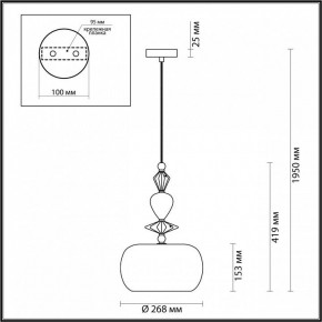 Подвесной светильник Odeon Light Bizet 4893/1A в Кургане - kurgan.mebel24.online | фото 3