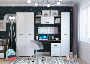 Полка 1200 НЕНСИ (Венге/Белый глянец) в Кургане - kurgan.mebel24.online | фото 2
