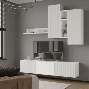 Полка навесная Сириния белый/МДФ белый снег в Кургане - kurgan.mebel24.online | фото 2