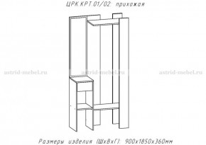КРИТ-1 Прихожая (Делано светлый) в Кургане - kurgan.mebel24.online | фото 2