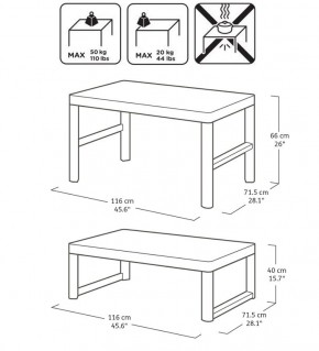 Раскладной стол Лион с регулируемой высотой столешницы (Lyon rattan table) графит (h400/650) в Кургане - kurgan.mebel24.online | фото 4