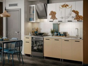 РИО-1 ЛДСП Кухонный гарнитур 2,0 м с фотопечатью Кофе в Кургане - kurgan.mebel24.online | фото