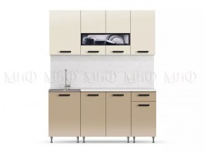 РИО-2 ЛДСП Кухонный гарнитур 1,7 м (Бежевый/Капучино) в Кургане - kurgan.mebel24.online | фото