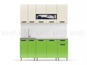 РИО-2 ЛДСП Кухонный гарнитур 1,8 м (Бежевый/Олива) в Кургане - kurgan.mebel24.online | фото