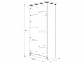 Шкаф 2-х дверный Ольга-1Н для одежды и белья в Кургане - kurgan.mebel24.online | фото 2