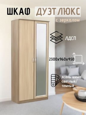 Шкаф 2-х створчатый Дуэт Люкс с зеркалом в Кургане - kurgan.mebel24.online | фото 4