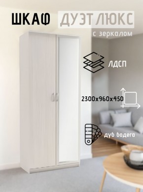 Шкаф 2-х створчатый Дуэт Люкс с зеркалом в Кургане - kurgan.mebel24.online | фото 5
