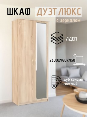 Шкаф 2-х створчатый Дуэт Люкс с зеркалом в Кургане - kurgan.mebel24.online | фото 7