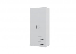 Шкаф 2-х створчатый с ящиками VICTOR (Белый) в Кургане - kurgan.mebel24.online | фото