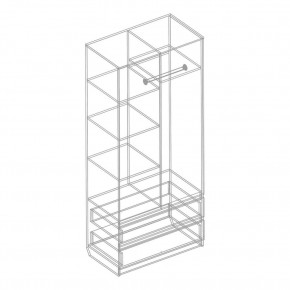 Шкаф 2-ств. с 2 ящиками "Бьянко" в Кургане - kurgan.mebel24.online | фото 5