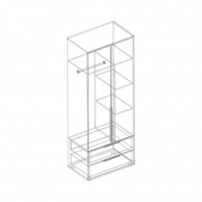 Шкаф 2-ств. с 2 ящиками "Лео" в Кургане - kurgan.mebel24.online | фото 3