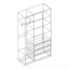 Шкаф 3-ств. с 3 ящиками "Бьянко" в Кургане - kurgan.mebel24.online | фото 5