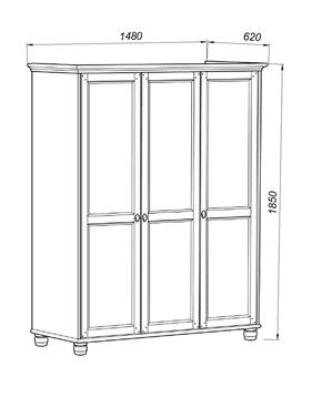 Шкаф 30 Вествик трёхдверный, массив сосны, цвет белый в Кургане - kurgan.mebel24.online | фото 2