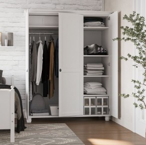 Шкаф 30 Вествик трёхдверный, массив сосны, цвет белый в Кургане - kurgan.mebel24.online | фото 4
