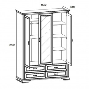 Шкаф 3D4S Z, MONAKO, цвет Сосна винтаж в Кургане - kurgan.mebel24.online | фото 1
