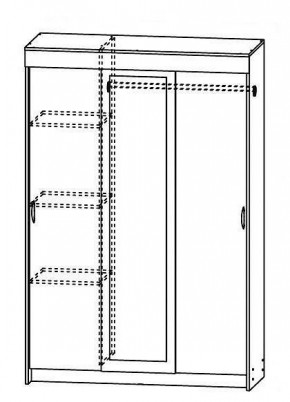 Шкаф-купе Бассо 1300 (Венге/Дуб белфорд) в Кургане - kurgan.mebel24.online | фото 2