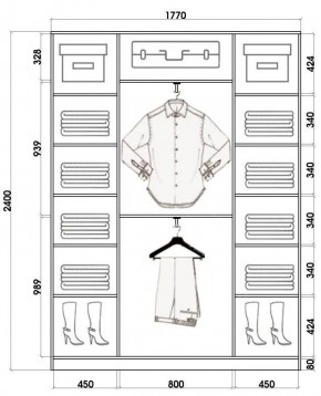 Шкаф-купе ХИТ 24-4-18/2-777 (420) в Кургане - kurgan.mebel24.online | фото 3