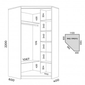 Шкаф-купе ХИТ-У-R-22-64-88 в Кургане - kurgan.mebel24.online | фото 3