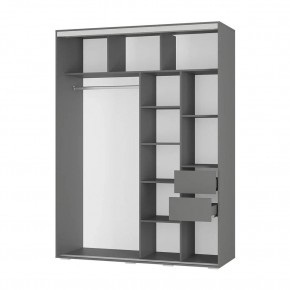 Шкаф-купе Крафт-6 1.6 м ШКК-06 (графит) в Кургане - kurgan.mebel24.online | фото 2