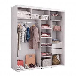 Шкаф-купе Крафт-6 1.6 м ШКК-06 (ясень белый) в Кургане - kurgan.mebel24.online | фото 2