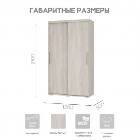 Шкаф-купе ШКК-11 (ясень белый) в Кургане - kurgan.mebel24.online | фото 7