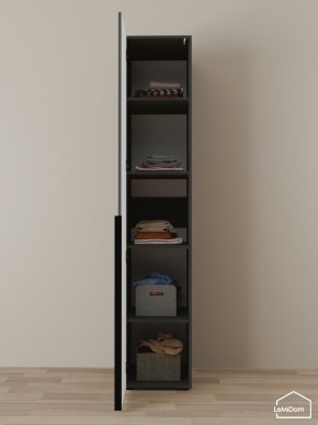 Шкаф Linnea MHR-1-2 2050х400х510 (Графит-М 11.1.25) в Кургане - kurgan.mebel24.online | фото 4