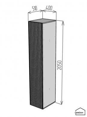 Шкаф Linnea MHR-1 2050х400х510 (Белый-М 11.1.2) в Кургане - kurgan.mebel24.online | фото 2