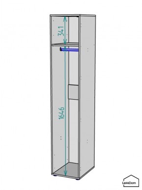 Шкаф Linnea MHR-1 2050х400х510 (Белый-М 11.1.2) в Кургане - kurgan.mebel24.online | фото 3