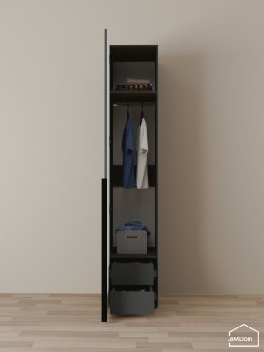 Шкаф Linnea MHR-1-3 2050х400х510 (Графит-М 11.1.25) в Кургане - kurgan.mebel24.online | фото 6
