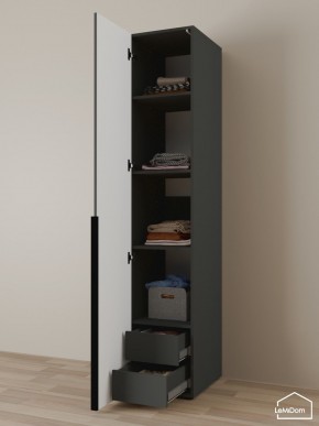 Шкаф Linnea MHR-1-4 2050х400х510 (Графит-М 11.1.25) в Кургане - kurgan.mebel24.online | фото 6