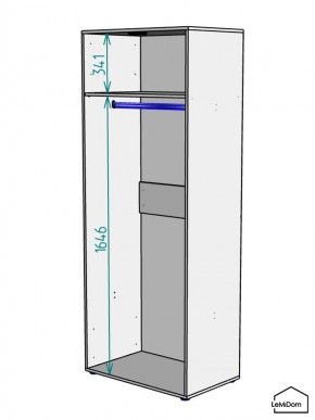 Шкаф Linnea MHR-2PO 2050х800х510 (Белый-М 11.1.2) в Кургане - kurgan.mebel24.online | фото 3