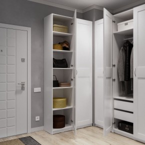 Шкаф МАКС однодверный узкий, цвет белый в Кургане - kurgan.mebel24.online | фото 4