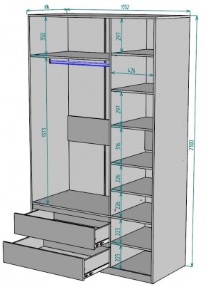 Шкаф Мальта H217 в Кургане - kurgan.mebel24.online | фото 2