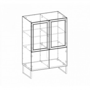 Шкаф низкий (2 стеклодвери) Марсель в Кургане - kurgan.mebel24.online | фото 8