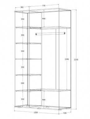 Шкаф Норден 1200 (Белый текстурный) в Кургане - kurgan.mebel24.online | фото 3
