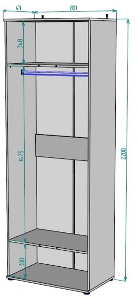 Шкаф Ольга H58 в Кургане - kurgan.mebel24.online | фото 2