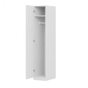Шкаф ПЕГАС однодверный с рамочным фасадом, цвет белый в Кургане - kurgan.mebel24.online | фото 2