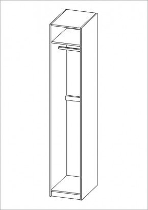 Шкаф ПЕГАС однодверный с рамочным фасадом, цвет белый в Кургане - kurgan.mebel24.online | фото 3