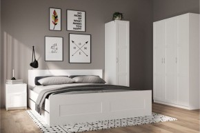 Шкаф ПЕГАС однодверный с рамочным фасадом, цвет белый в Кургане - kurgan.mebel24.online | фото 4