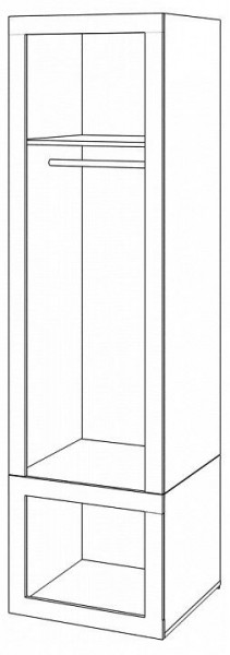 Шкаф платяной Toivo ТОЙ ШК 60/60 Д в Кургане - kurgan.mebel24.online | фото 2