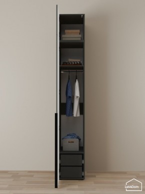 Шкаф с антресолью Linnea MHR-1A-3 2450х400х510 (Графит-М 11.1.25) в Кургане - kurgan.mebel24.online | фото 6
