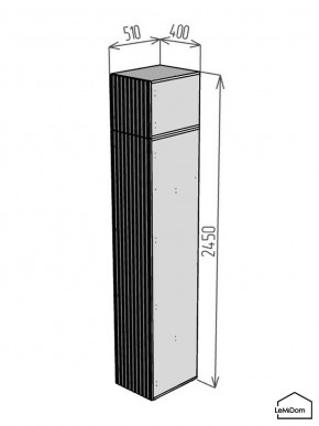 Шкаф с антресолью Linnea MHR-1POA-1 2450х400х510 (Белый-М 11.1.2) в Кургане - kurgan.mebel24.online | фото 2