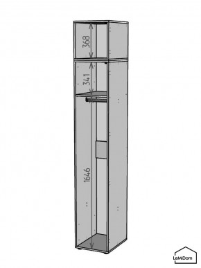 Шкаф с антресолью Linnea MHR-1POA-1 2450х400х510 (Белый-М 11.1.2) в Кургане - kurgan.mebel24.online | фото 3