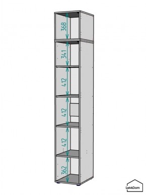 Шкаф с антресолью Linnea MHR-1POA-2 2450х400х510 (Белый-М 11.1.2) в Кургане - kurgan.mebel24.online | фото 3