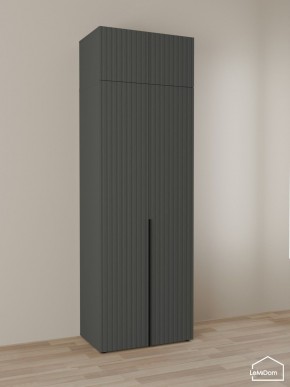 Шкаф с антресолью Linnea MHR-2A-1 2450х800х510 (Графит-М 11.1.25) в Кургане - kurgan.mebel24.online | фото