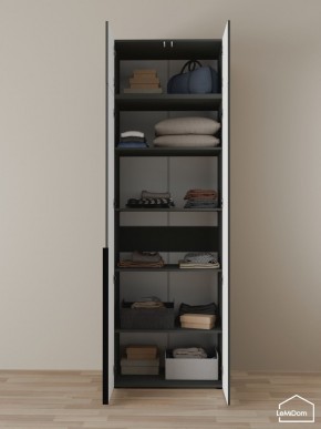 Шкаф с антресолью Linnea MHR-2A-2 2450х800х510 (Графит-М 11.1.25) в Кургане - kurgan.mebel24.online | фото 4