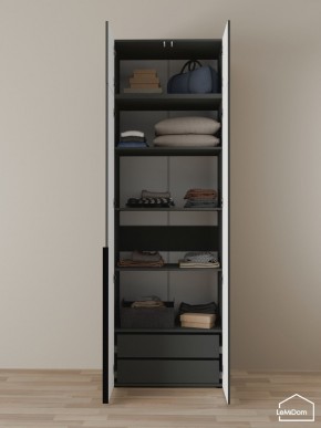 Шкаф с антресолью Linnea MHR-2A-3 2450х800х510 (Графит-М 11.1.25) в Кургане - kurgan.mebel24.online | фото 5