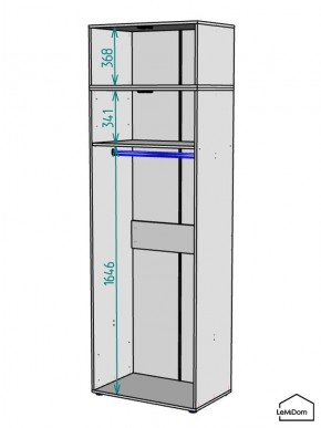 Шкаф с антресолью Linnea MHR-2POA-1 2450х800х510 (Белый-М 11.1.1) в Кургане - kurgan.mebel24.online | фото 3