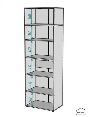 Шкаф с антресолью Linnea MHR-2POA-2 2450х800х510 (Белый-М 11.1.2) в Кургане - kurgan.mebel24.online | фото 3