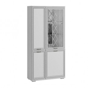 Шкаф с полками и витриной Ливорно ЛШ-6 Ясень Анкор Светлый в Кургане - kurgan.mebel24.online | фото
